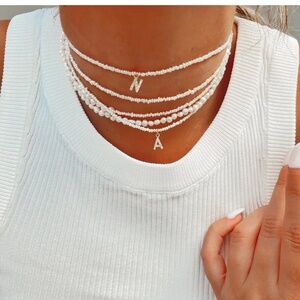 Louise Carter Peral initial necklace **NEW**